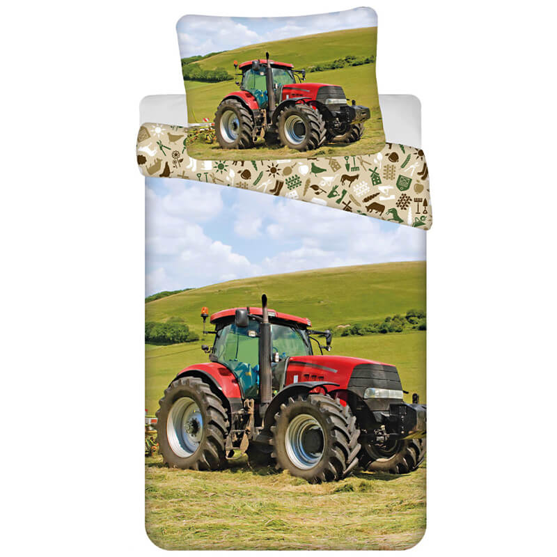 Posteljnina Traktor na polju